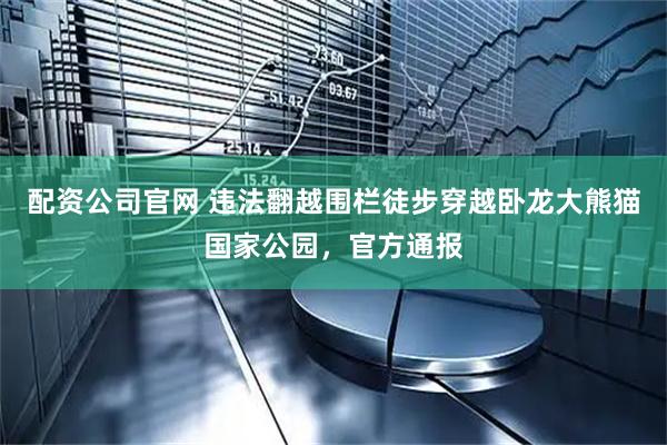 配资公司官网 违法翻越围栏徒步穿越卧龙大熊猫国家公园，官方通报